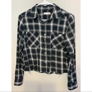 LA Hearts Cropped Flannel